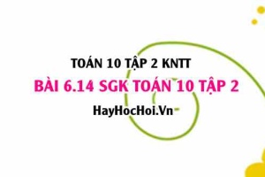 Bài 6.14 SGK Toán 10 tập 2 Kết nối tri thức